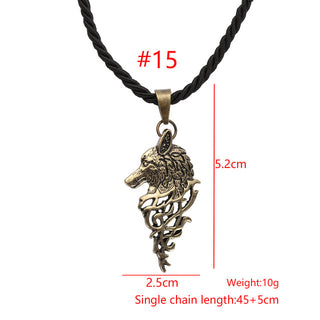 New Norse Wolf Amulet Pendant Necklace