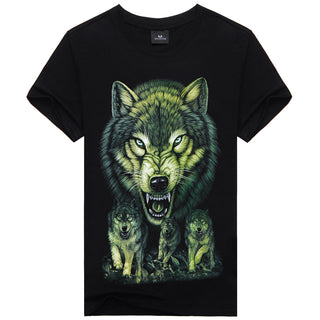 Summer Creative 3d Printed Wolf T Shirt