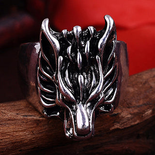 Men's Wolf Biker Zinc Alloy Ring