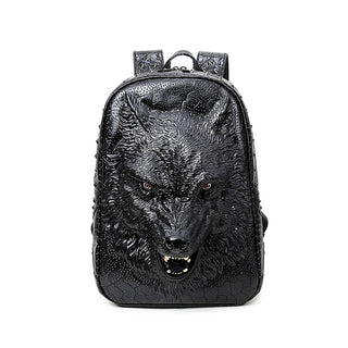 Luxury Wolf Designer Student Bag