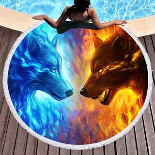 Fire and Ice Beach Towel