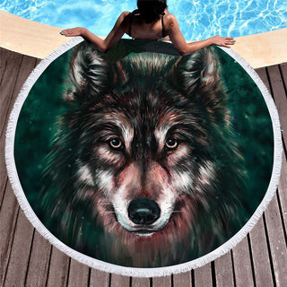 Wolf Tassel Towel