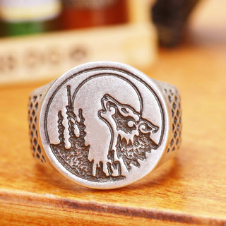 Talisman Men Bohemia Wolf Ring