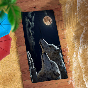 Luxury Brand Wolf Beach Towel