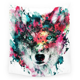 Wolf Wall Tapestry Beach Towel