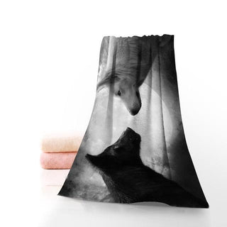 Microfiber Fabric Wolf Towel