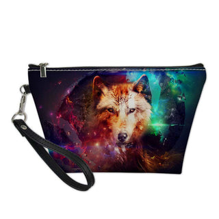 Wolf Pattern Makeup Bag