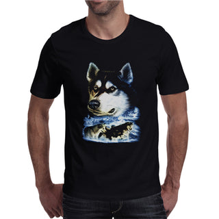 Hipster Snow Mountain Wolf Design T-shirt