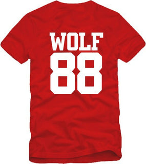 Hiphop Short Sleeve Wolf Printed T-shirt