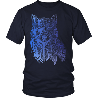 Limited Edition - Blue Tribal Wolf